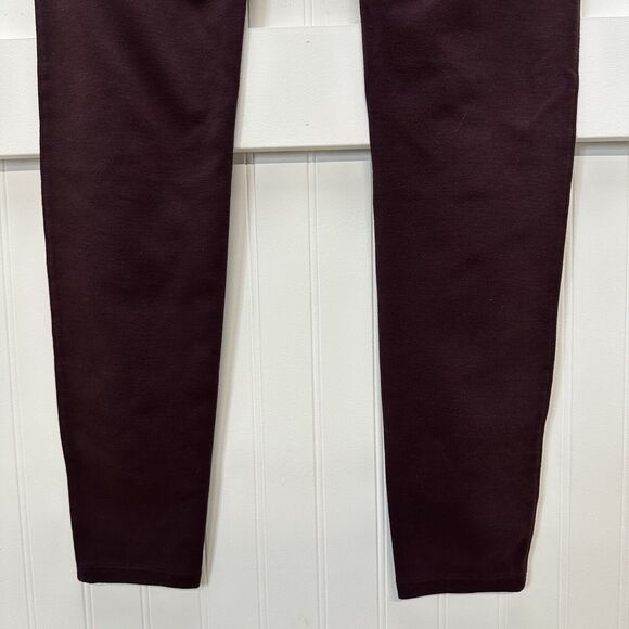 Spanx Leggings Womens XL Red Hot Assets Purple Wine Ponte Pull On Pants Slimming - Picture 6 of 14